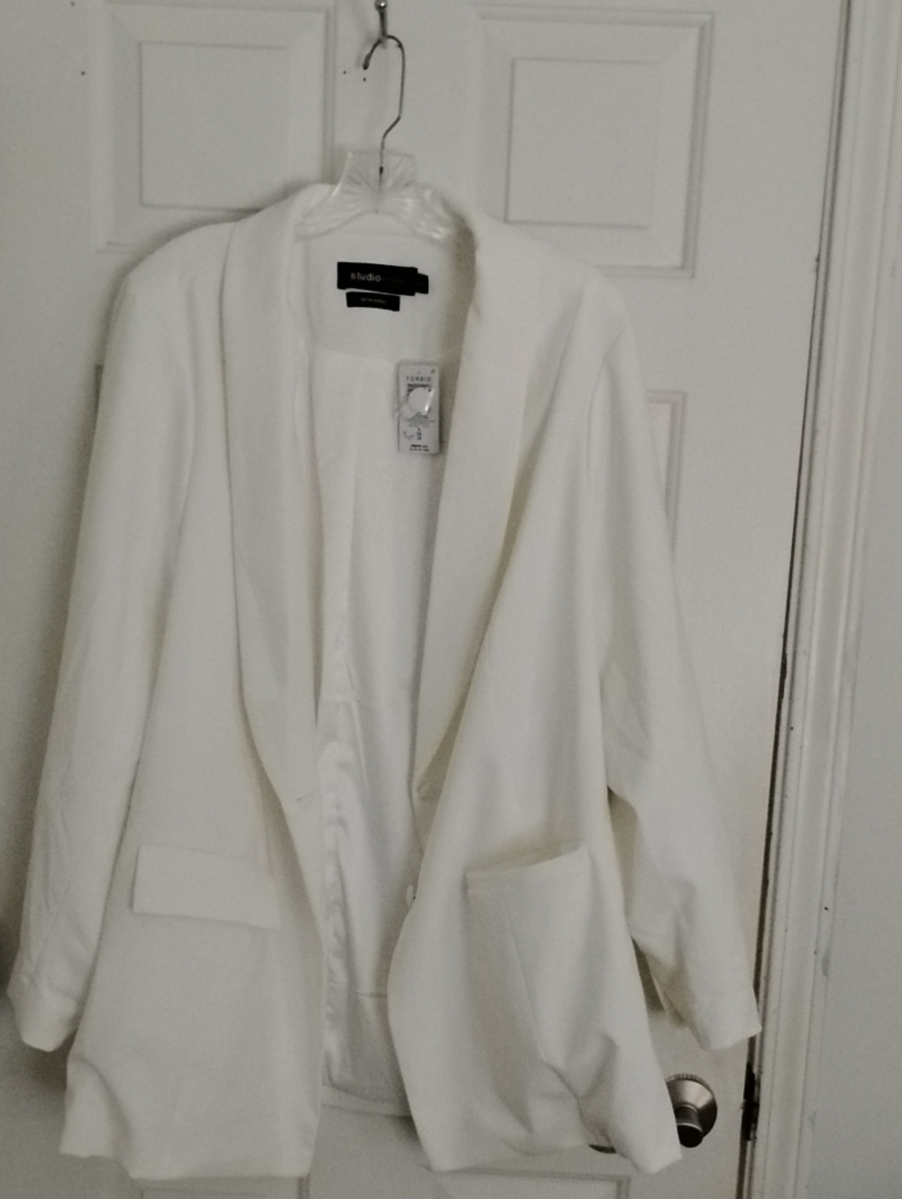 Studio Cream Shawl Collar Blazer for Women
